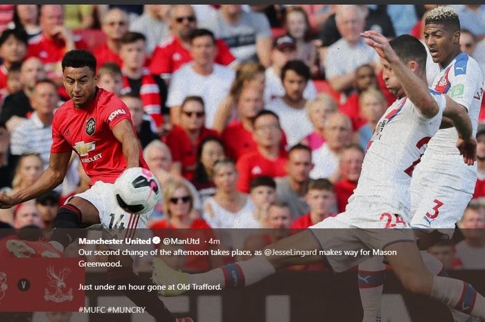 Laga Manchester United versus Crystal Palace di Old Trafford, Sabtu (24/8/2019).