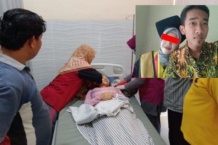 Seorang wanita tiba-tiba meninggal di pelukan kekasihnya (Kolase Tribunnews/ Tribratanews.jateng.polri.go.id/FB: Dina Erviana)