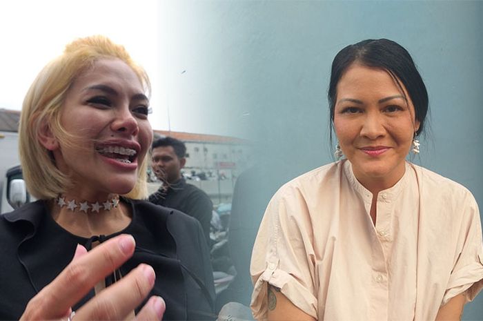 Melanie Subono (kanan) dan Nikita Mirzani (kiri) saat ditemui Grid.ID di kawasan Tendean, Jakarta Selatan, Kamis (29/8/2019).