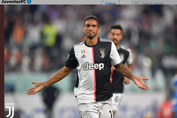 Bek baru Juventus, Danilo, merayakan gol ke gawang Napoli pada pekan kedua Liga Italia, Sabtu (31/8/2019) di Allianz Stadium.