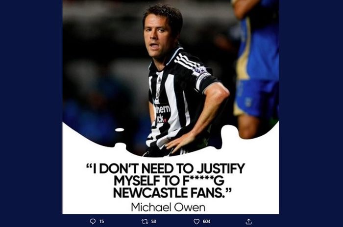 Mantan pemain Newcastle United dan Liverpool, Michael Owen.