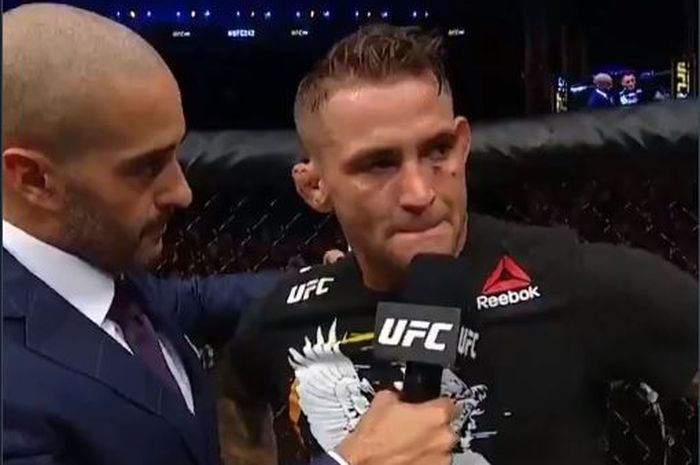 Dustin Porier menyampaikan pendapatnya seusai UFC 242 kala ia menderita kekalahan kontra Khabib Nurmagomedov, Minggu (8/9/2019) dini hari WIB.