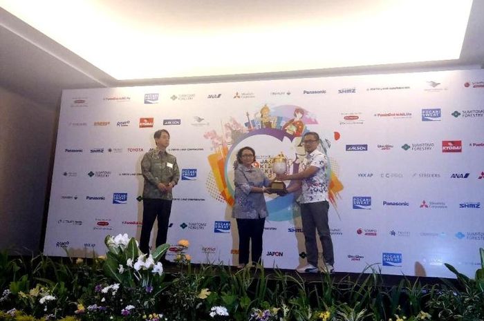 Suasana konferensi pers Jakarta Kizauna Ekiden di Hotel Fairmont, Sabtu (14/9/2019).