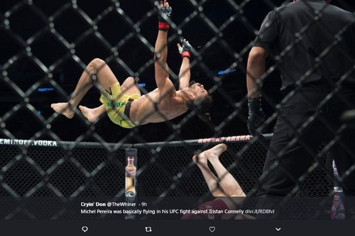 Petarung UFC asal Brasil, Michel Perreira yang terlalu banyak gaya menunjukkan aksi Capoeria di ring UFC kalah dari lawannya.