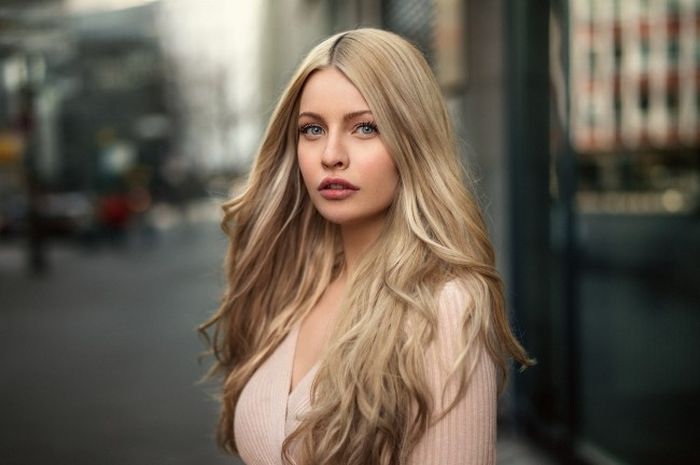 Blonde long hair