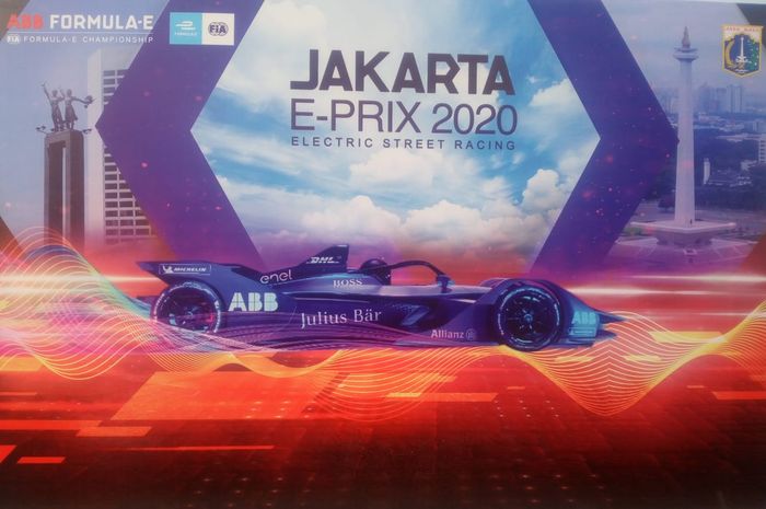 Pameran mobil berenergi listrik di Jakarta E-Prix 2020.