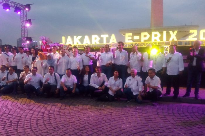 Gubernur DKI Jakarta, Anies Baswedan, dalam jumpa pers Formula E 2020 seri Jakarta di Monas, Jumat (20/9/2019).