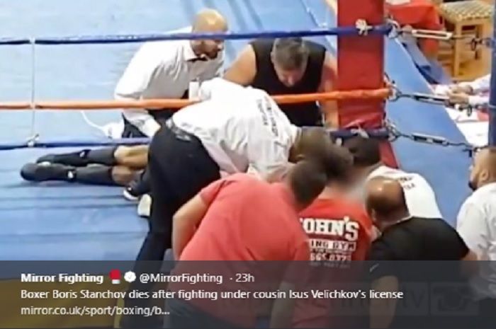 Boris Stanchov, petinju asal Bulgaria yang tewas di atas ring pertandingan karena serangan jantung.