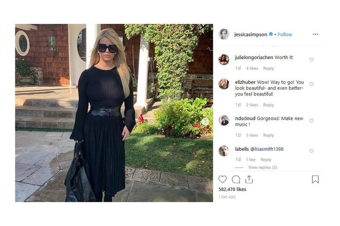 Jessica Simpson bisa turunkan berat badannya hingga 45 usai melahirkan.