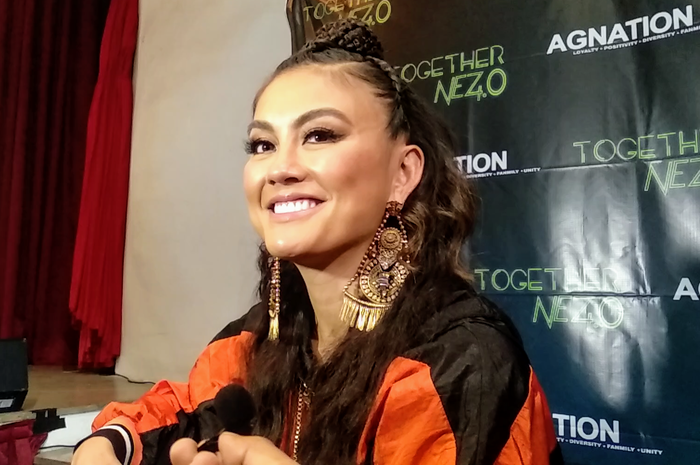 Agnez Mo saat ditemui di The Ice Palace Concert Hall, Setiabudi, Jakarta Selatan, Sabtu (28/9/2019) malam