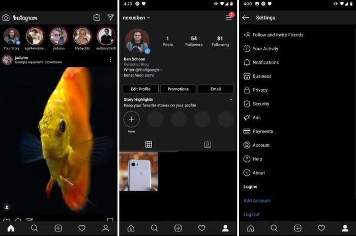 Fitur Mode Gelap Bisa Membantu Hemat Baterai Saat Main Instagram Bobo