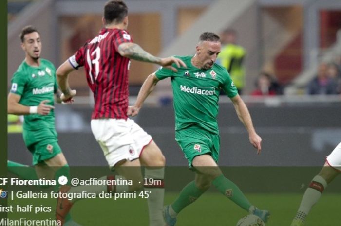 Laga AC Milan versus Fiorentina di San Siro, Minggu (29/9/2019).