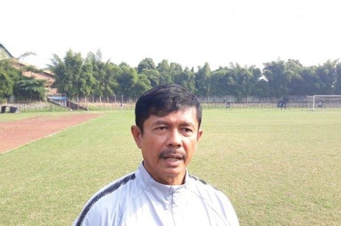 Pelatih timnasU-23 Indonesia, Indra Sjafri saat ditemui wartawan di Stadion Pajajaran, Bogor, Rabu (2/10/2019).