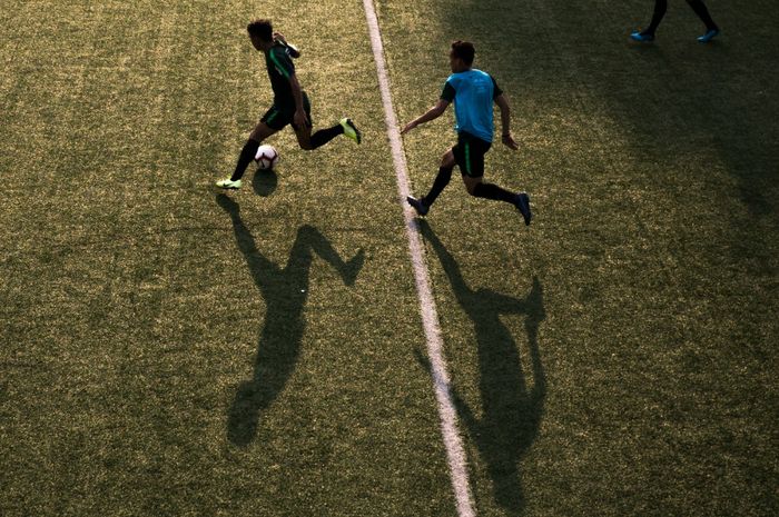 Latihan timnas U-23 Indonesia di Lapangan C, Gelora Bung Karno, Jakarta, Kamis (3/10/2019).