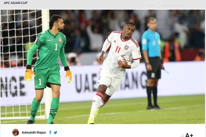 Ahmed Khalil (kanan) siap meladeni Timnas Indonesia.