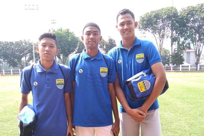 Tiga pilar Persib U-16 yang akan mengikuti pelatihan di Inggris bersama Garuda Select jilid 2.