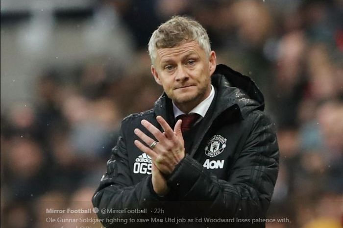 Pelatih Manchester United, Ole Gunnar Solskjaer.