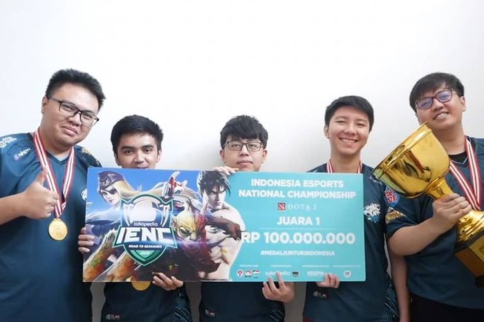 Dota 2 Division EVOS Esports when it won the title at IENC 2021.
