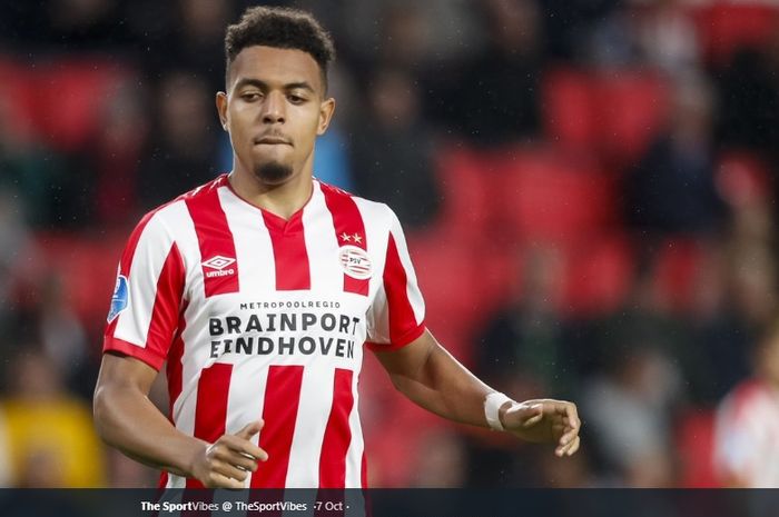 Penyerang tengah PSV Eindhoven, Donyell Malen, yang mulai dilirik klub-klub besar Eropa.