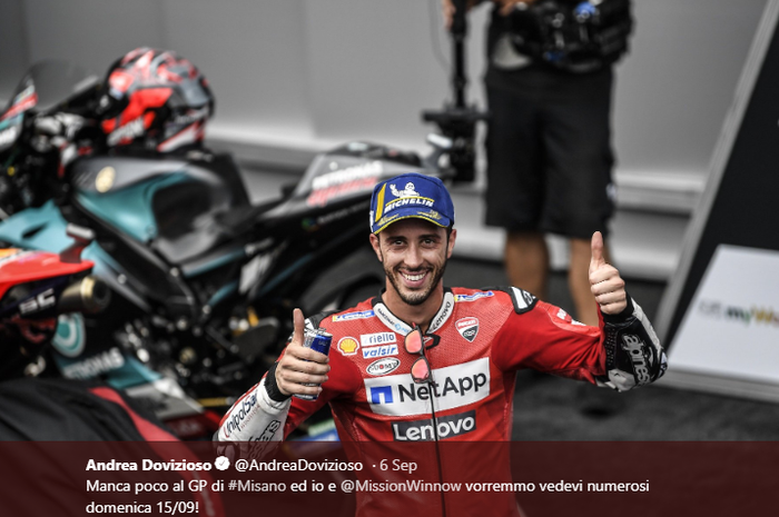 Pembalap MotoGP asal tim Mission Winnow Ducati, Andrea Dovizioso