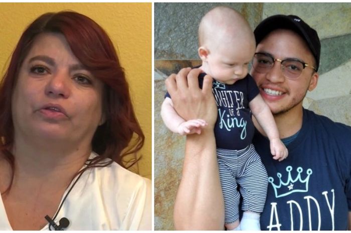 Tina Benjarano dari California (kiri) dan anak perempuannya yang hilang, Kristin (kanan) yang telah berubah menjadi laki-laki dan memiliki anak.