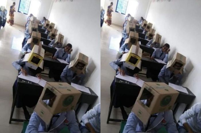Viral Mahasiswa Dipaksa Ujian Pakai Kardus Bekas,Dinas Pendidikan Langsung Turun Tangan