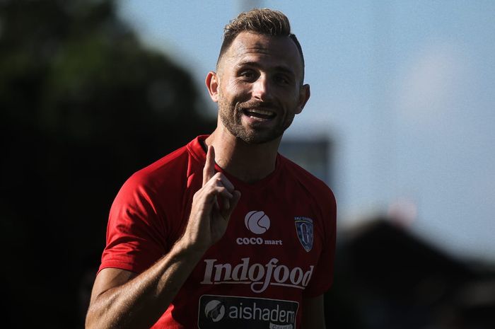 Penyerang Bali United,  Ilija Spasojevic.