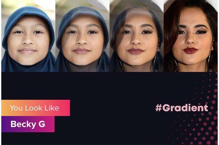 Gradient, Aplikasi Foto yang mengubah Wajah Kita Jadi Tokoh Ternama Bobo