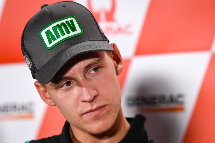 Pembalap Petronas Yamaha SRT, Fabio Quartararo, pada konferensi pers jelang MotoGP Australia, Kamis (24/10/2019).