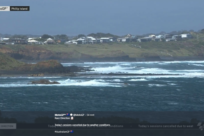 Situasi di pantai dekat Sirkuit Phillip Island pada Sabtu (26/10/2019) 