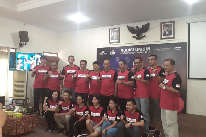 Deretan Tim Pencari Bakat menghadiri sesi Konferensi Pers Audisi Umum 2019 edisi Solo Raya, di Rumah Dinas Bupati Karanganyar, Jawa Tengah, Sabtu (26/10/2019).
