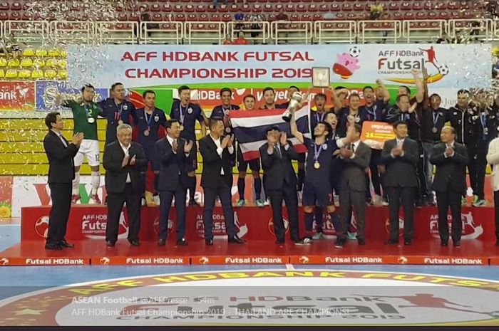 Timnas Thailand menjuarai Piala AFF Futsal 2019.