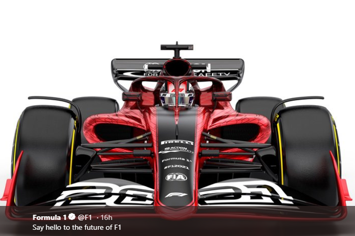 Konsep mobil balap Formula 1 untuk musim 2021.