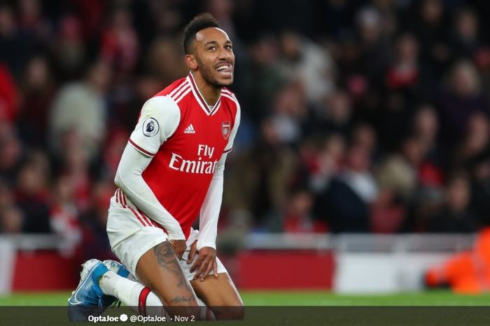 Penyerang Arsenal, Pierre-Emerick Aubameyang.