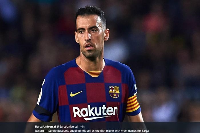 Gelandang bertahan milik Barcelona, Sergio Busquets.