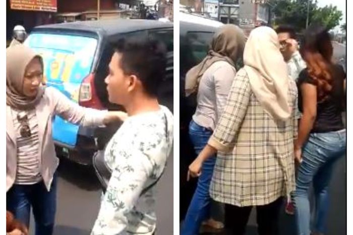 Viral Tiga Emak-emak Keroyok Pria yang Minta Ganti Rugi Karena Ditabrak, Penonton: Udah Bu Kroyok Aja