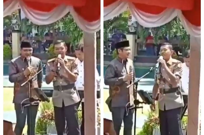 Kapolri Idham Azis dan Pasha Ungu saat berduet