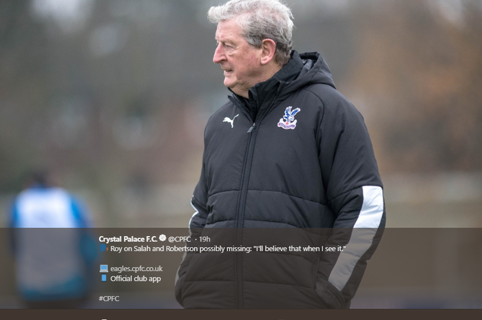 Pelatih Crystal Palace, Roy Hodgson.