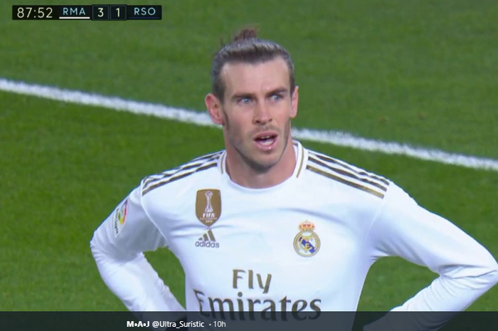 Gareth Bale ketika bermain kembali untuk Real Madrid di pertandingan melawan Real Sociedad, Sabtu (23/11/2019)