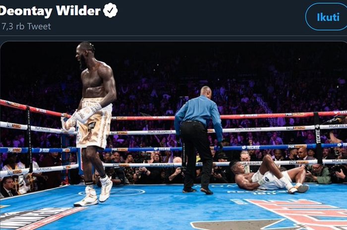 Deontay Wilder berhasil mengalahkan Luis Ortiz lewat pukulan keras di ronde ketujuh pada Minggu (24/11/2019). 