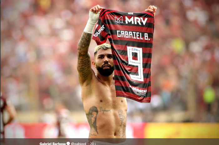 Striker Flamengo pinjaman dari Inter Milan, Gabriel Barbosa alias Gabigol.