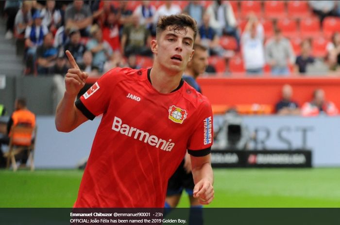 Gelandang serang muda milik Bayer Leverkusen, Kai Havertz.