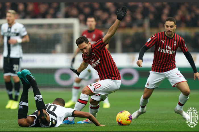 Laga Parma kontra AC Milan pada pekan ke-14 Liga Italia, Minggu (1/12/2019) di Stadion Ennio Tardini.