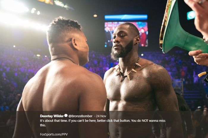 Petinju kelas berat, Deontay Wilder menatap Luis Ortiz dalam pertarungan ulang.