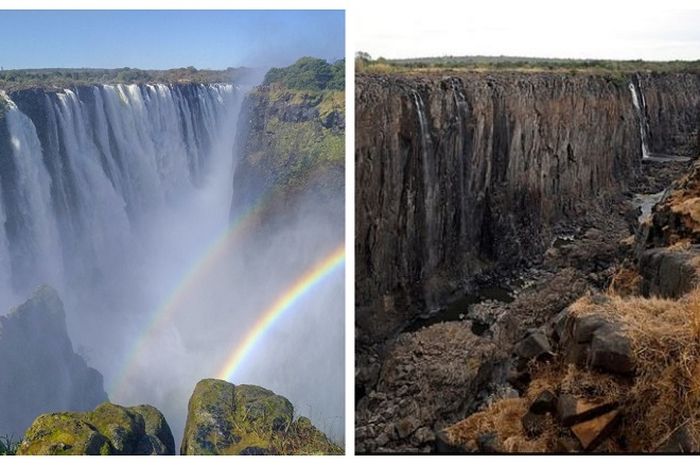 Salah Satu Air Terjun Terbesar di Dunia Alami Kekeringan Akibat