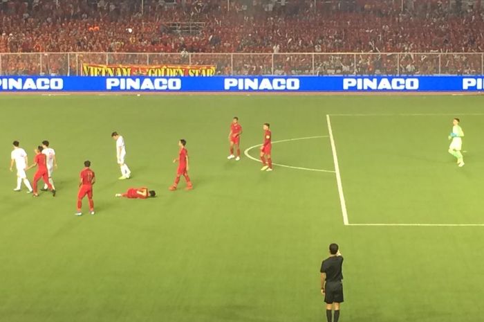 Laga Timnas U-22 Indonesia Vs Vietnam di Stadion Rizal Memorial, Manila, Filipina, Selasa (10/12/2019).