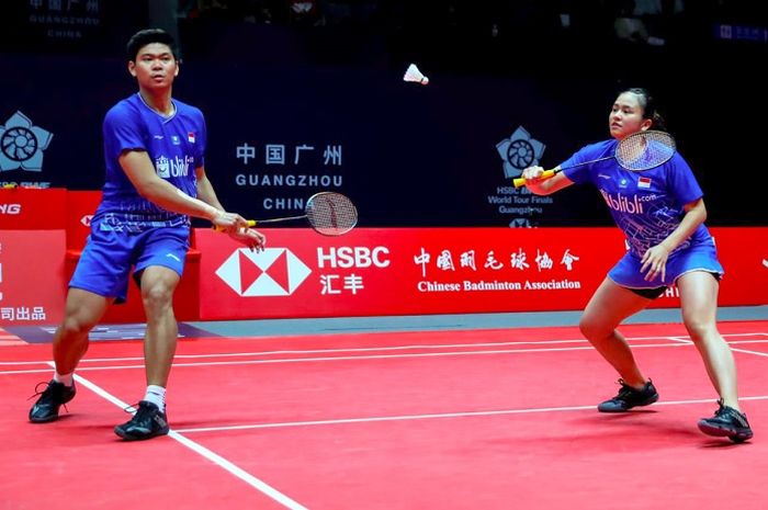 Pebulu tangkis ganda campuran, Praveen Jordan/Melati Daeva Oktavianti harus menerima kekalahan dari Yuta Watanabe/Arisa Higashino asal Jepang di Tianse Gymnasium, China, Kamis (12/12/2019). 