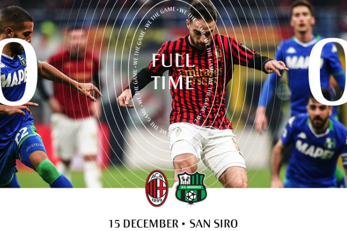 Hasil babak penuh AC Milan vs Sassuolo di pekan ke-16 Liga Italia 2019-2020 