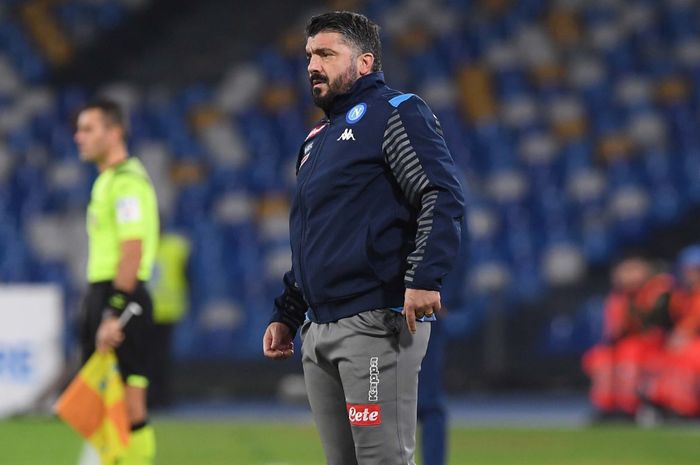 Pelatih asal Italia, Gennaro Gattuso, saat menjadi juru taktik Napoli