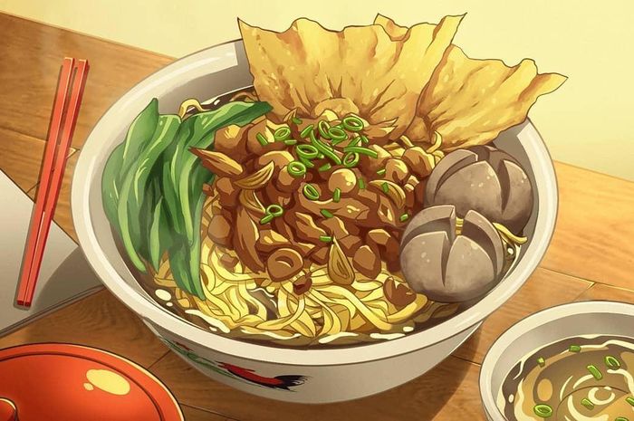 Ilustrasi Makanan Khas Indonesia dengan Gaya Anime Ini Dijamin Bikin